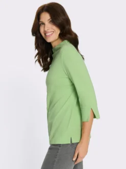 3/4-Arm-Shirt mit Biesen im Vorderteil