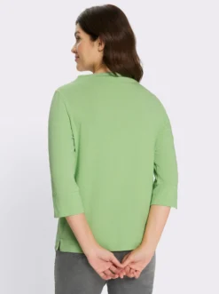 3/4-Arm-Shirt mit Biesen im Vorderteil