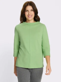 3/4-Arm-Shirt mit Biesen im Vorderteil