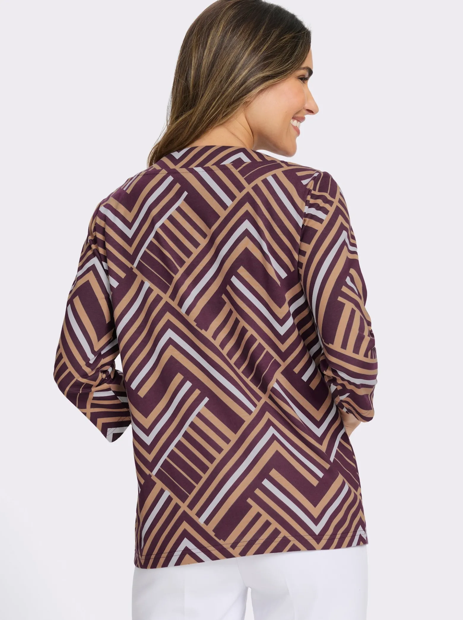 3/4-Arm-Shirt mit Bindeband