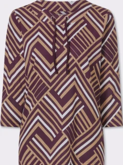 3/4-Arm-Shirt mit Bindeband