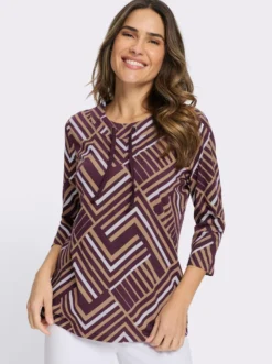 3/4-Arm-Shirt mit Bindeband