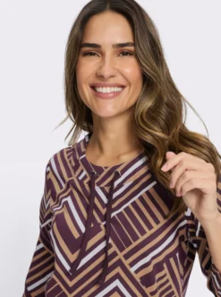 3/4-Arm-Shirt mit Bindeband