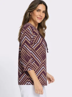 3/4-Arm-Shirt mit Bindeband