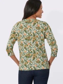 3/4-Arm-Shirt mit Bindeband