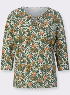 3/4-Arm-Shirt mit Bindeband