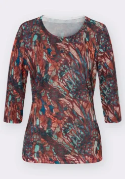 3/4-Arm-Shirt mit Druck-Dessin