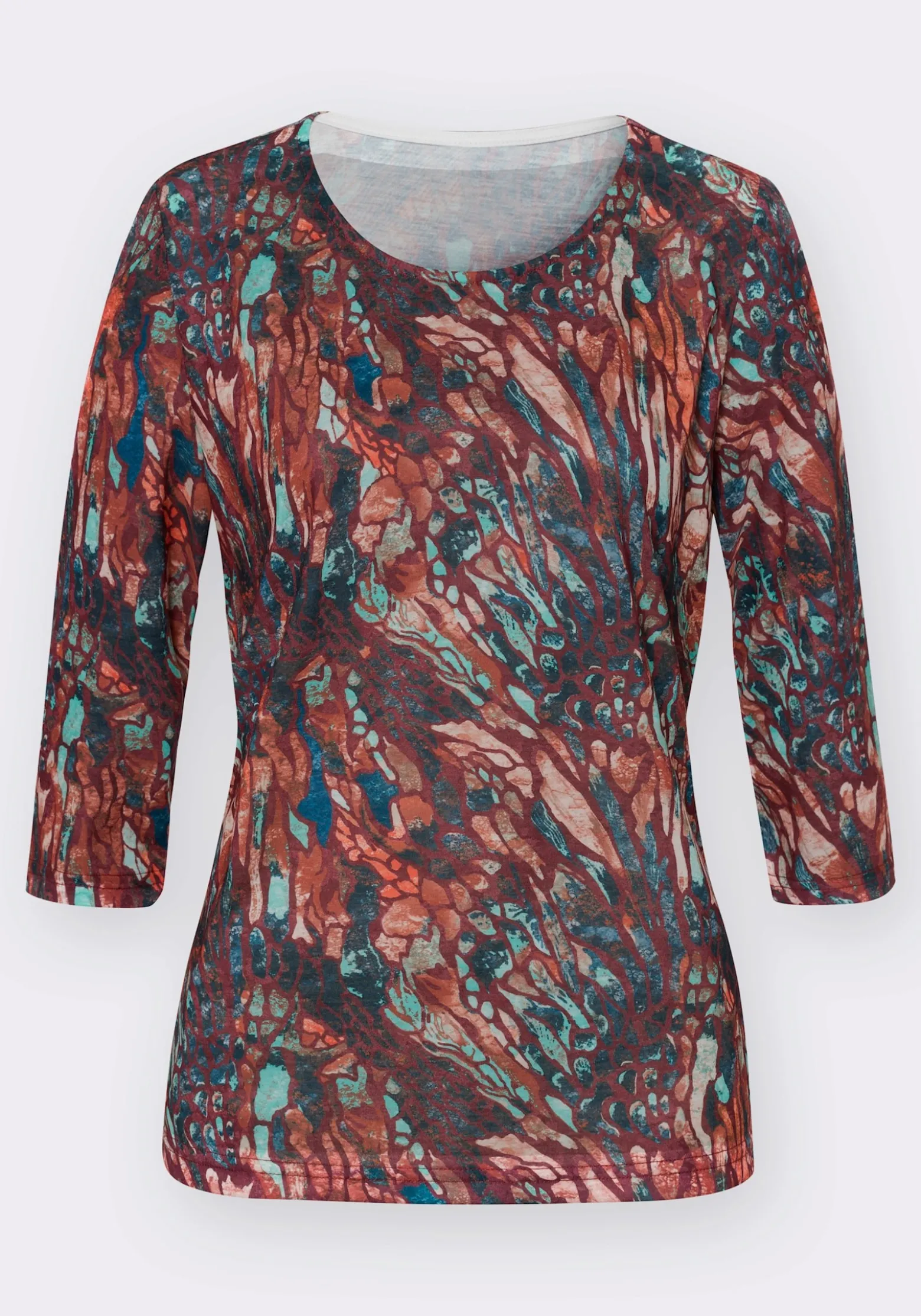 3/4-Arm-Shirt mit Druck-Dessin