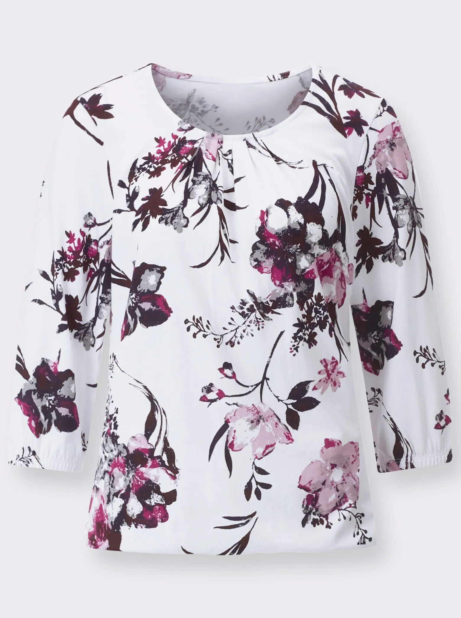 3/4-Arm-Shirt mit elastischen Abschlüssen