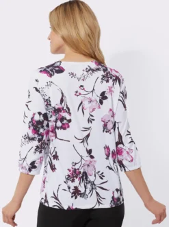 3/4-Arm-Shirt mit elastischen Abschlüssen