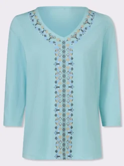 3/4-Arm-Shirt mit Ethno-Druck