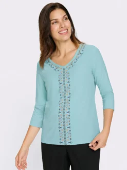 3/4-Arm-Shirt mit Ethno-Druck