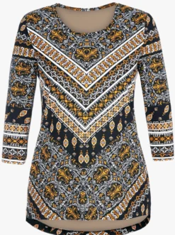 3/4-Arm-Shirt mit Ethno-Print