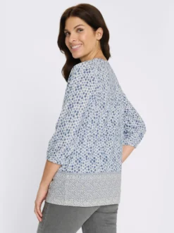 3/4-Arm-Shirt mit Fake-Bordüre