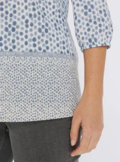 3/4-Arm-Shirt mit Fake-Bordüre