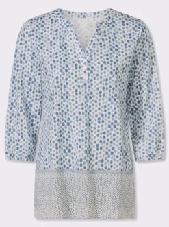 3/4-Arm-Shirt mit Fake-Bordüre