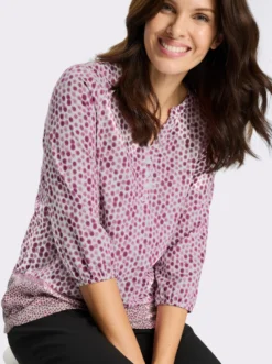 3/4-Arm-Shirt mit Fake-Bordüre
