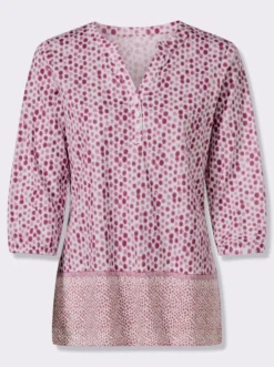 3/4-Arm-Shirt mit Fake-Bordüre