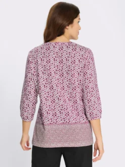 3/4-Arm-Shirt mit Fake-Bordüre