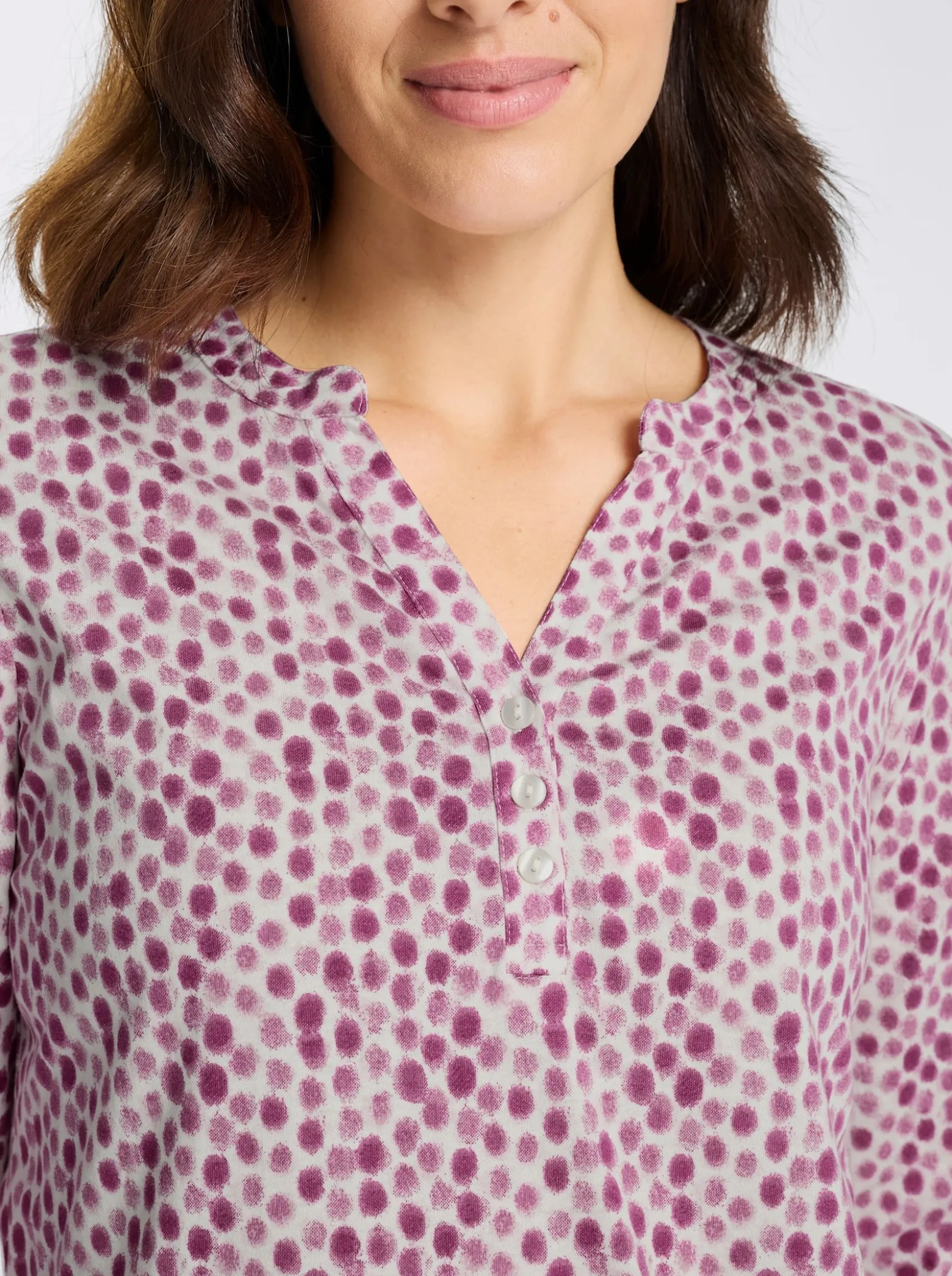 3/4-Arm-Shirt mit Fake-Bordüre