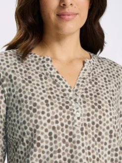 3/4-Arm-Shirt mit Fake-Bordüre