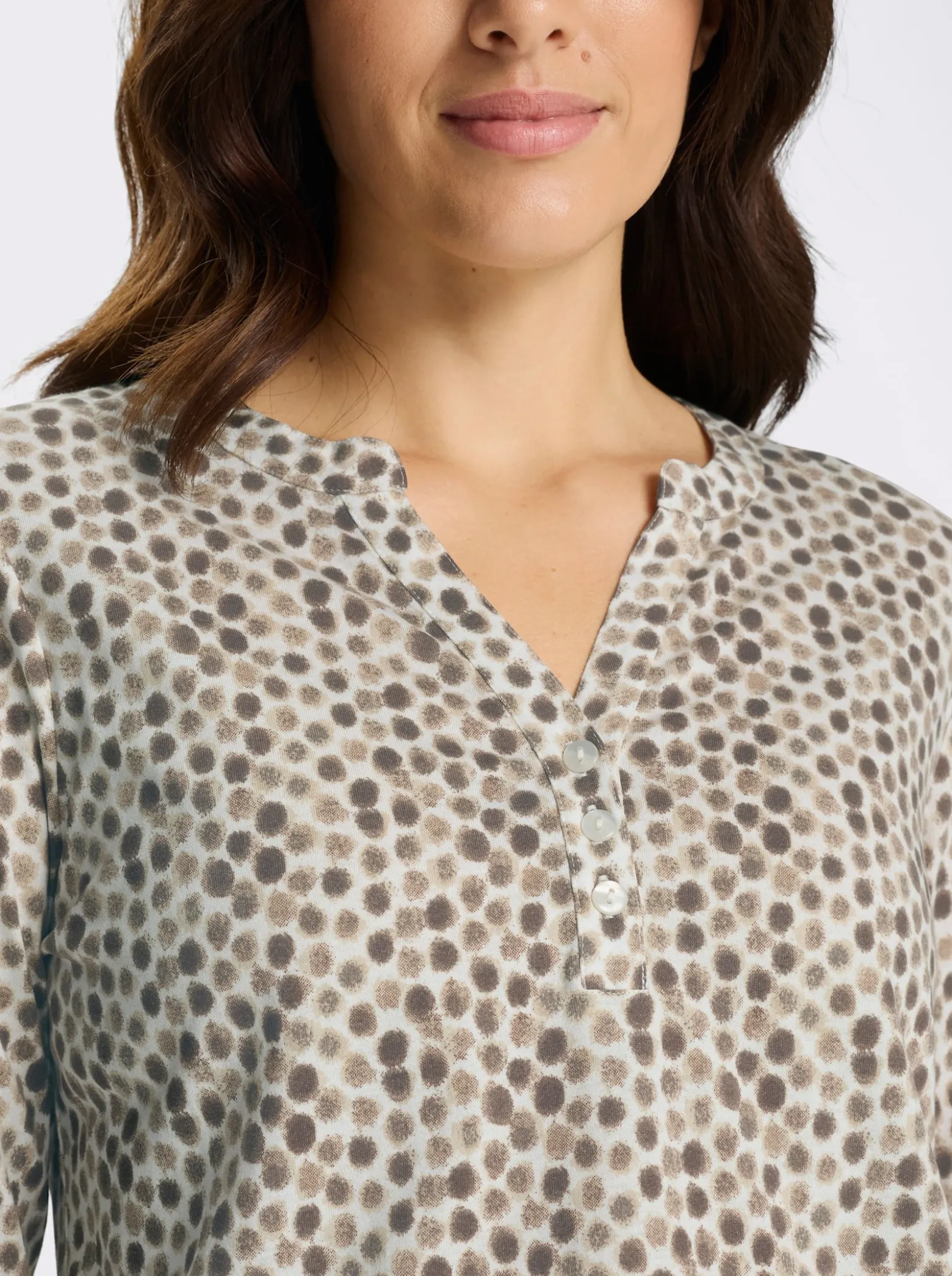 3/4-Arm-Shirt mit Fake-Bordüre