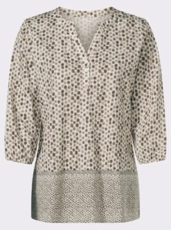 3/4-Arm-Shirt mit Fake-Bordüre