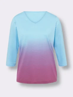 3/4-Arm-Shirt mit Farbverlauf