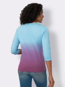 3/4-Arm-Shirt mit Farbverlauf