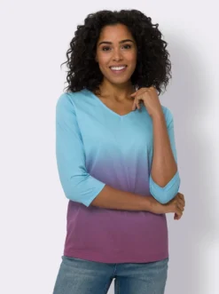 3/4-Arm-Shirt mit Farbverlauf
