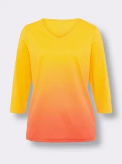 3/4-Arm-Shirt mit Farbverlauf