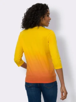 3/4-Arm-Shirt mit Farbverlauf