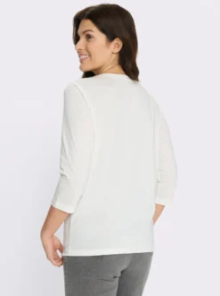 3/4-Arm-Shirt mit floralem Druckmuster