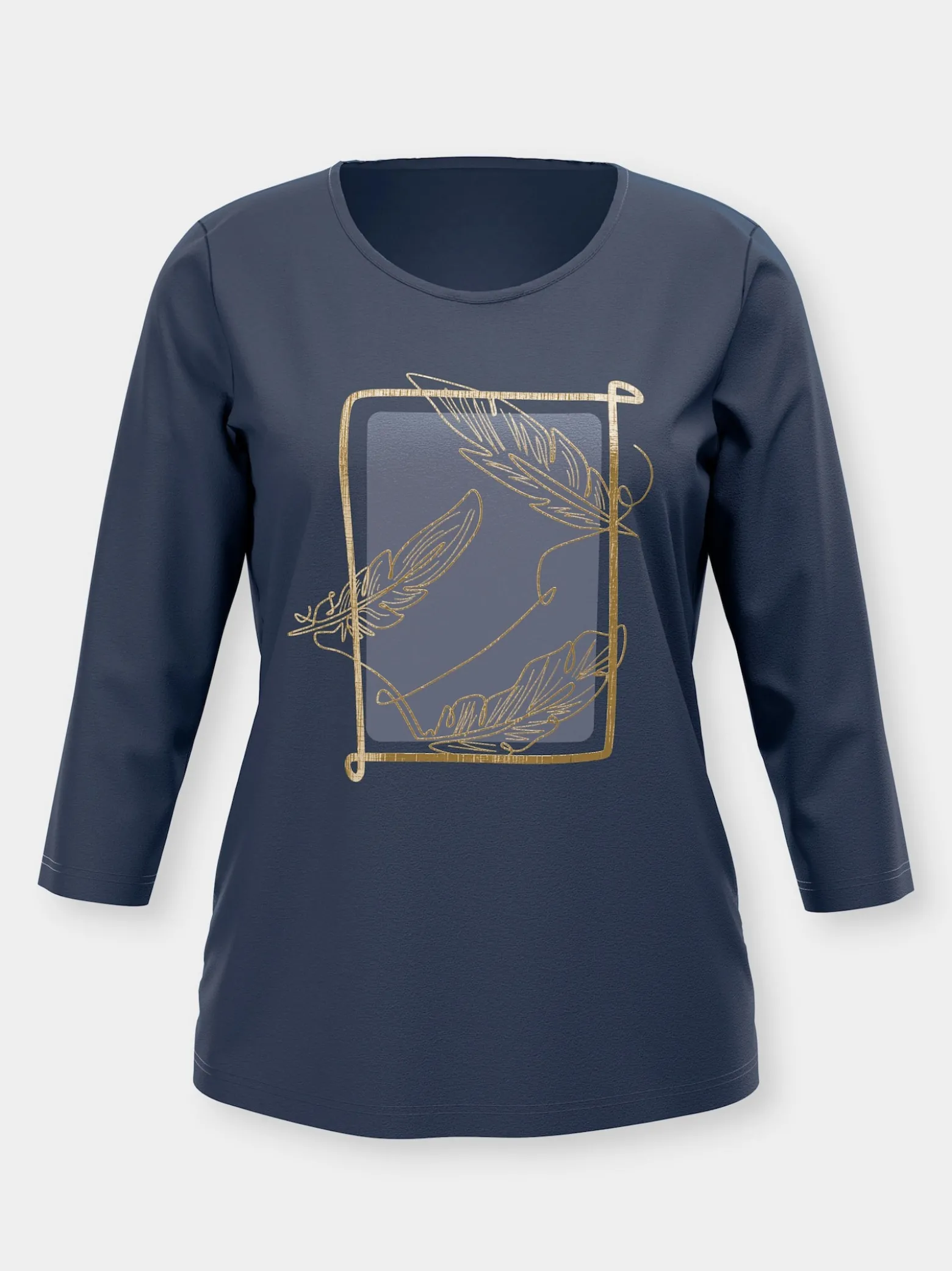 3/4-Arm-Shirt mit Foliendruck