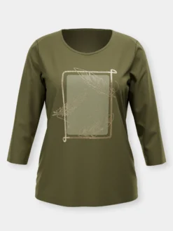 3/4-Arm-Shirt mit Foliendruck