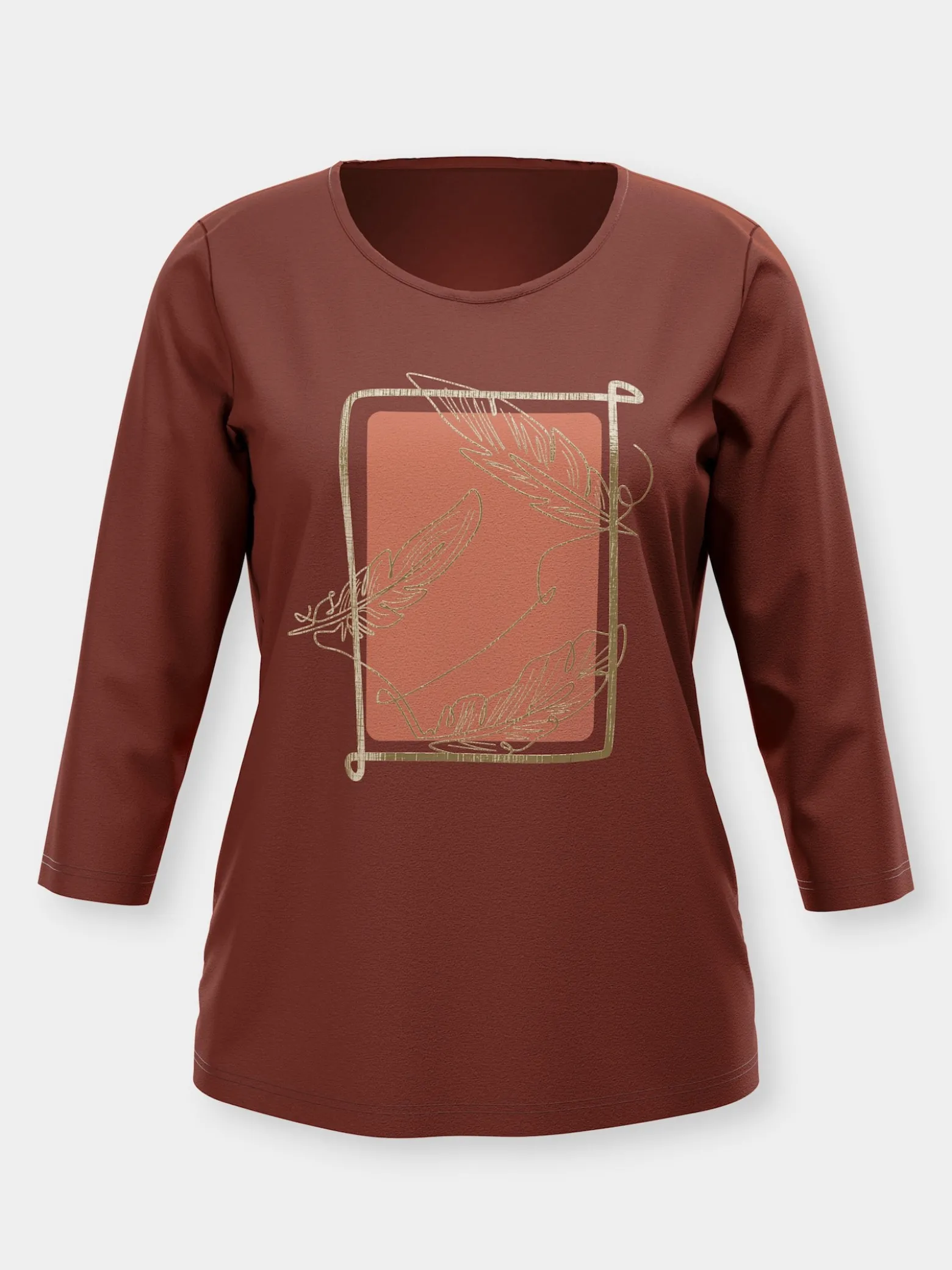 3/4-Arm-Shirt mit Foliendruck