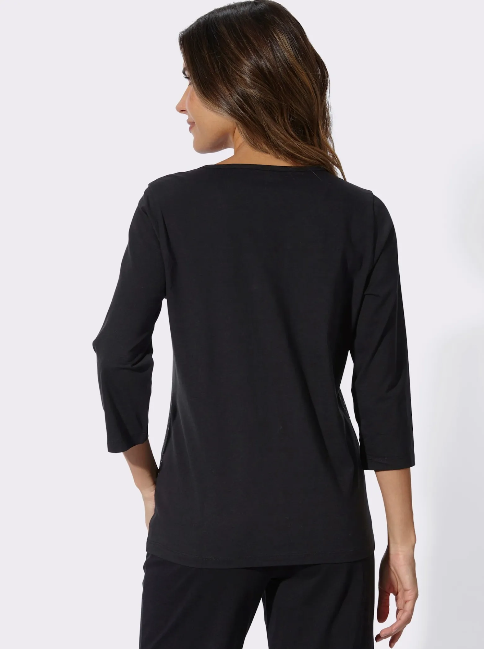 3/4-Arm-Shirt mit Folien-Druck vorne
