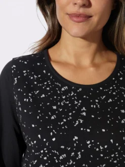 3/4-Arm-Shirt mit Folien-Druck vorne