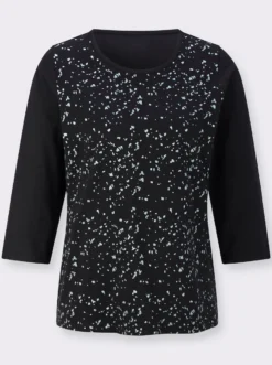 3/4-Arm-Shirt mit Folien-Druck vorne