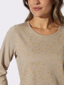 3/4-Arm-Shirt mit Folien-Druck vorne