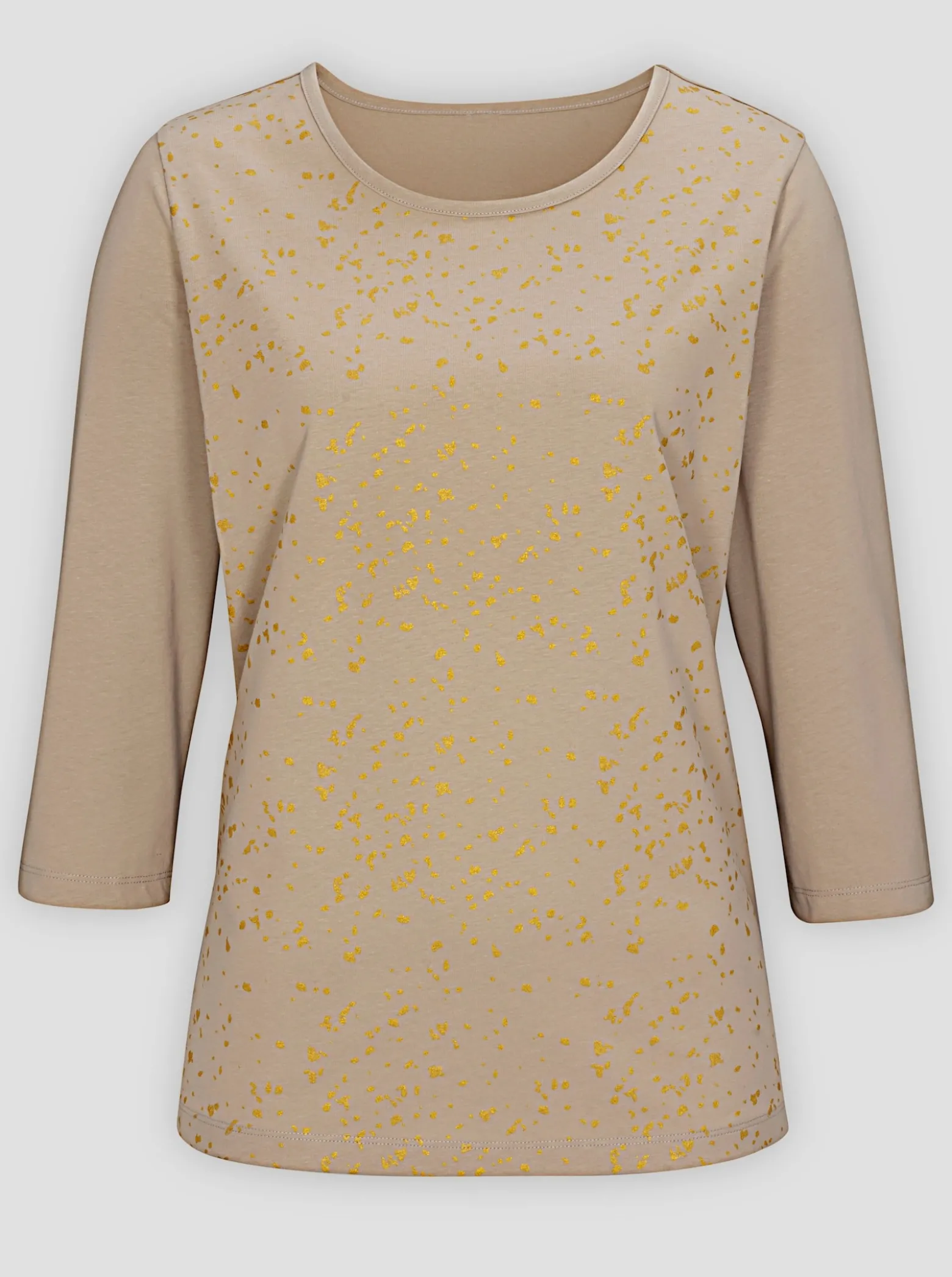 3/4-Arm-Shirt mit Folien-Druck vorne