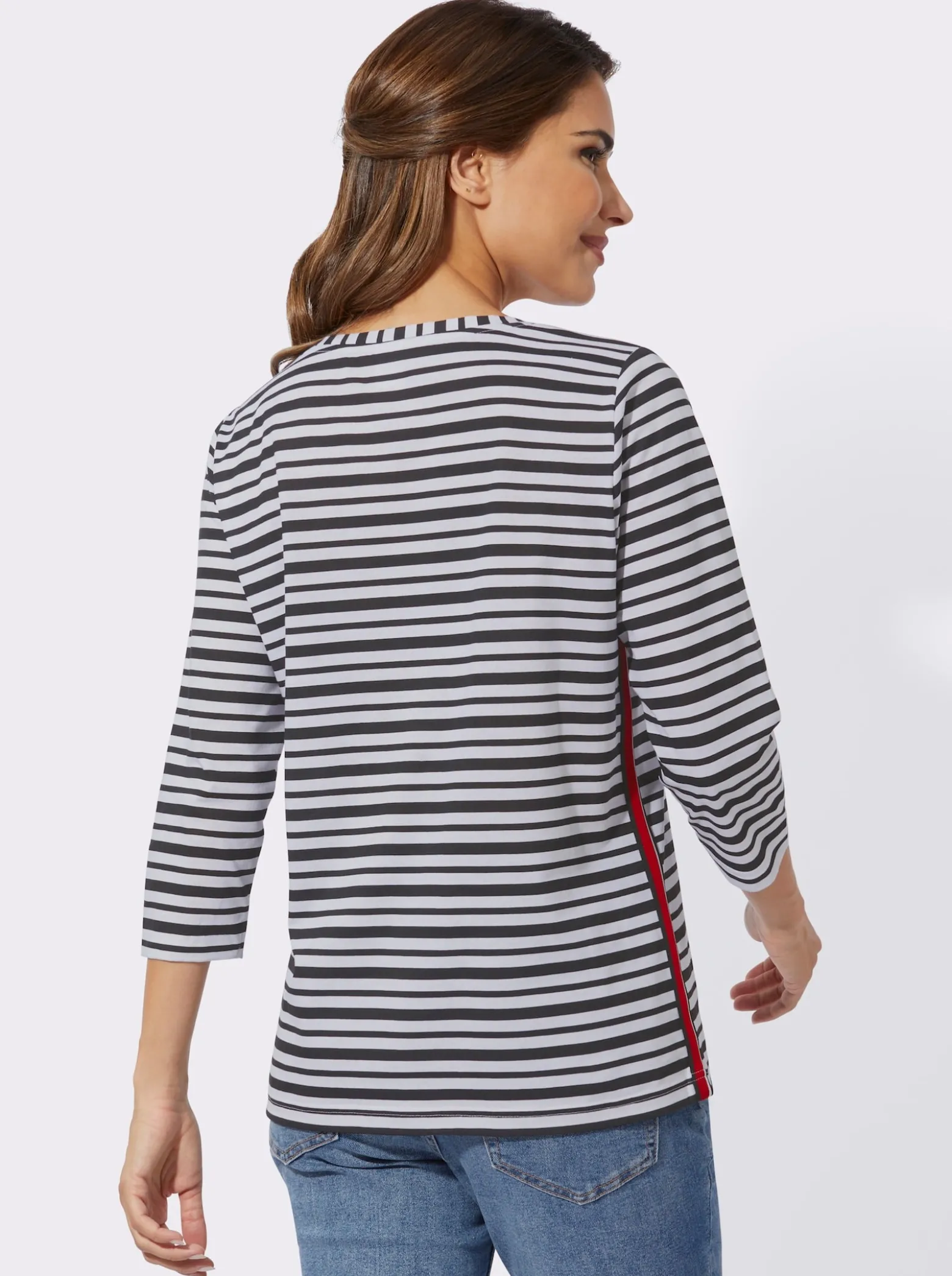3/4-Arm-Shirt mit Galonstreifen