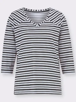 3/4-Arm-Shirt mit Galonstreifen