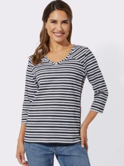3/4-Arm-Shirt mit Galonstreifen