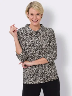 3/4-Arm-Shirt mit geschlitzten Ärmeln