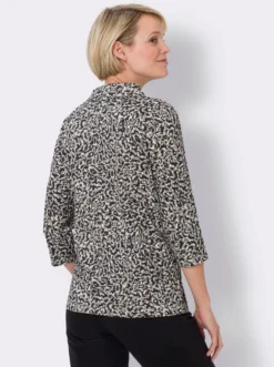 3/4-Arm-Shirt mit geschlitzten Ärmeln