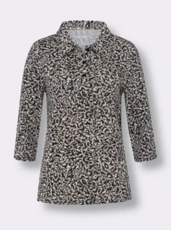 3/4-Arm-Shirt mit geschlitzten Ärmeln