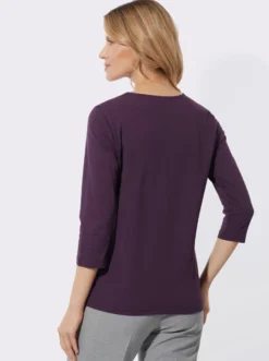 3/4-Arm-Shirt mit Glanz-Druck