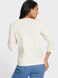 3/4-Arm-Shirt mit Glitzerdruck