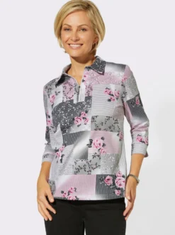 3/4-Arm-Shirt mit Glitzersteinchen